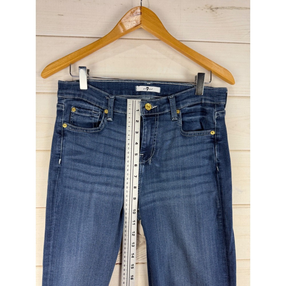 7 For All Mankind Jeans Womens 29 Dojo Flare Dark Wash Wide Leg Signature Pocket - Picture 7 of 10